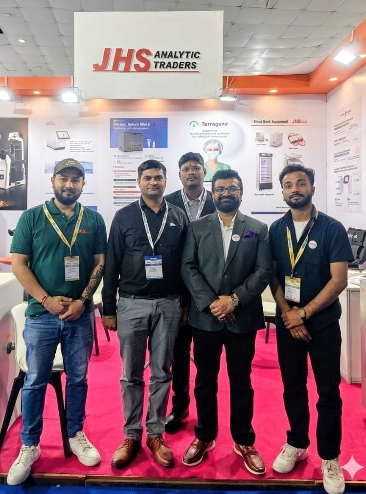 JHS Analytic Traders team at Nepal Medical Lab Expo 2026, Bhrikuti Mandap